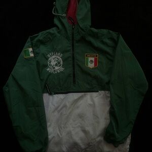 Green and White Hypland Worldwide Mexico Windbreaker